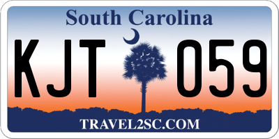 SC license plate KJT059