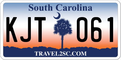 SC license plate KJT061