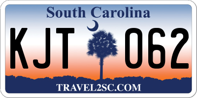 SC license plate KJT062