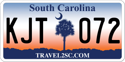 SC license plate KJT072