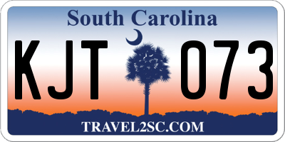 SC license plate KJT073