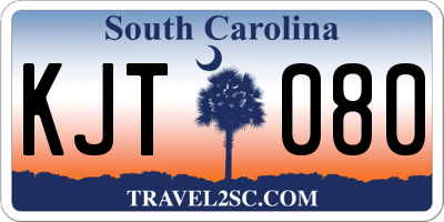SC license plate KJT080