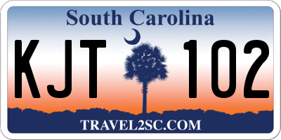 SC license plate KJT102