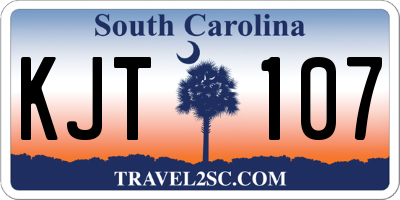 SC license plate KJT107