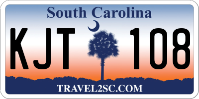 SC license plate KJT108