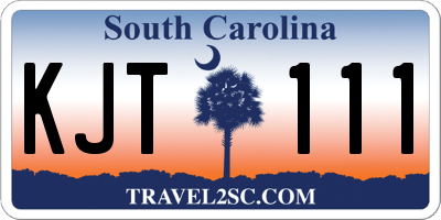 SC license plate KJT111