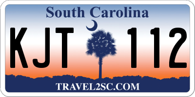 SC license plate KJT112