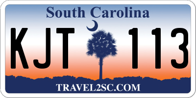 SC license plate KJT113
