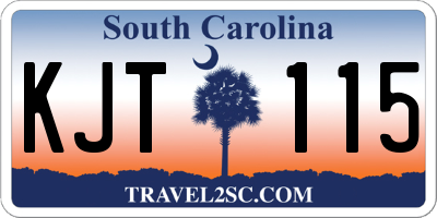 SC license plate KJT115