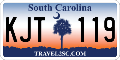 SC license plate KJT119
