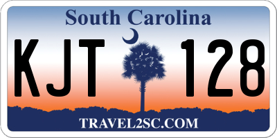 SC license plate KJT128