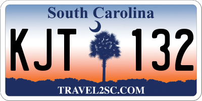 SC license plate KJT132