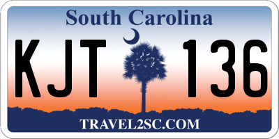 SC license plate KJT136