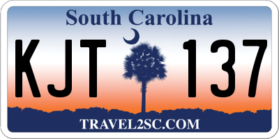 SC license plate KJT137