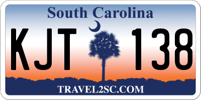 SC license plate KJT138