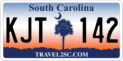 SC license plate KJT142