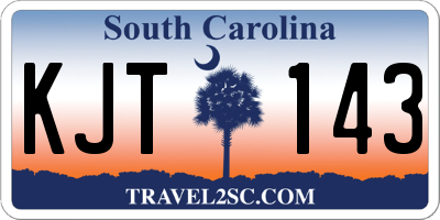 SC license plate KJT143