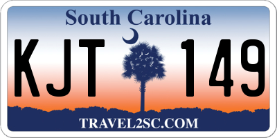SC license plate KJT149