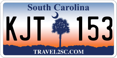 SC license plate KJT153