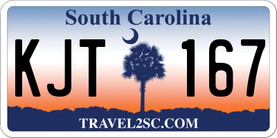SC license plate KJT167