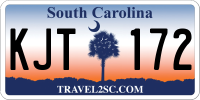 SC license plate KJT172
