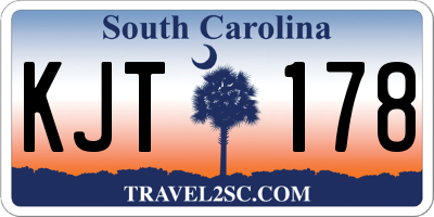 SC license plate KJT178