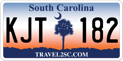 SC license plate KJT182