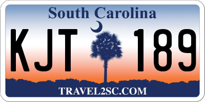 SC license plate KJT189