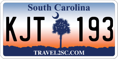 SC license plate KJT193