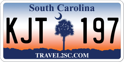SC license plate KJT197