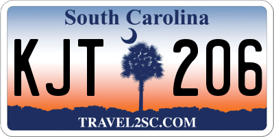 SC license plate KJT206