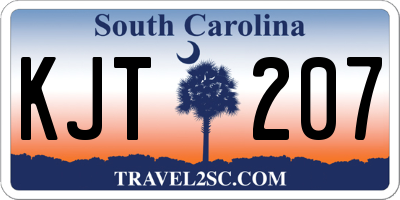 SC license plate KJT207