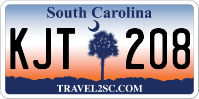 SC license plate KJT208