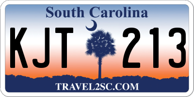 SC license plate KJT213