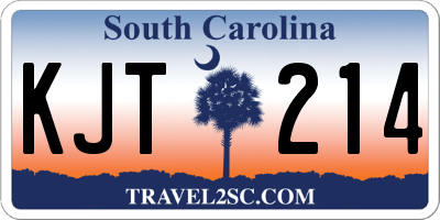 SC license plate KJT214