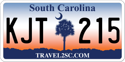 SC license plate KJT215