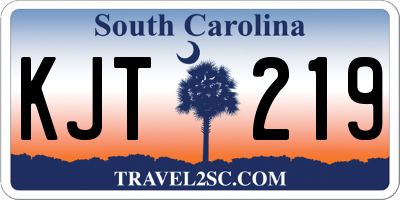 SC license plate KJT219