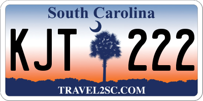 SC license plate KJT222