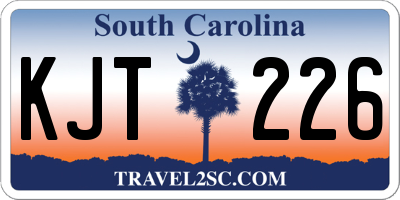 SC license plate KJT226