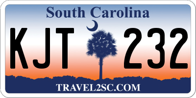 SC license plate KJT232