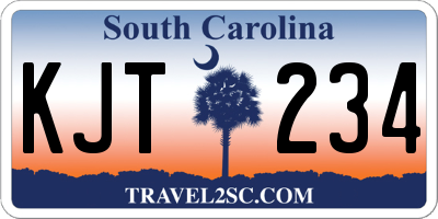 SC license plate KJT234