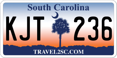 SC license plate KJT236