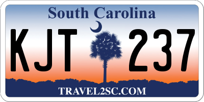 SC license plate KJT237