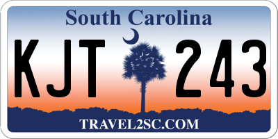 SC license plate KJT243
