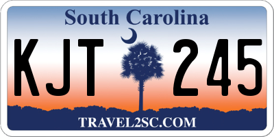 SC license plate KJT245