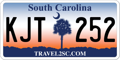 SC license plate KJT252