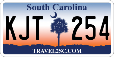 SC license plate KJT254