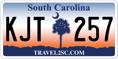 SC license plate KJT257