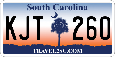 SC license plate KJT260