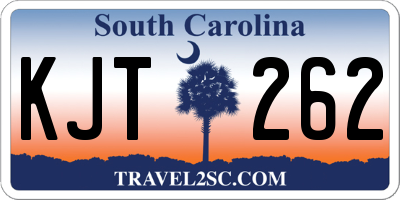 SC license plate KJT262